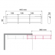 Garderobenauszug für Kleiderbügel AL 360 mm | braun
