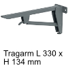 Klappkonsole Tragkraft 150 kg pro Paar Länge/Tiefe Trägerarm 330 x Höhe 134 mm