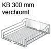 Einhängekorb verchromt für KB 300 mm Korb chrom 250x467x110 mm