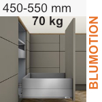 MERIVOBOX Korpusschiene mit Überauszug, 70 kg 