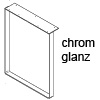 Kufe für Anrichttisch Stahl verchromt Profil 60 x 8 mm Stahlkufe Ansatztisch 900x700 - chrom glanz