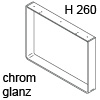 Sideboard Kufe H 260 verchromt, Profil 60 x 8 mm Stahlkufe Sideb. 260x520 - chrom glanz