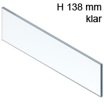 Einschubelement Glas klar LBX, hoch / Höhe 138 mm