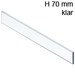 Einschubelement Glas klar LBX, nieder / Höhe 70 mm 