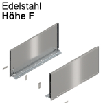 Legrabox Zarge F (241 mm) NL 400-650 mm, inox 