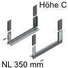 780C3502S Legrabox free Zarge C (H 177 mm), oriongrau LBX Zarge free C - NL 350 mm, grau