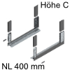 780C4002S Legrabox free Zarge C (H 177 mm), oriongrau LBX Zarge free C - NL 400 mm, grau