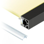 CADRO Diffusionsprofil mit Steg für Glasböden 