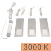 LED Unterbauleuchte Planar L, 3er Set Aluminium geb. 3er Set Alu mit TOUCH, gebürstet - 3x4W - inkl. 24 Vdc 15W - warm 3000K