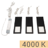 LED Unterbauleuchte Planar L, 3er Set Aluminium schw. 3er Set Alu mit TOUCH, schwarz - 3x4W - inkl. 24 Vdc 15W - neutral 4000K