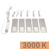 LED Unterbauleuchte Planar L, 5er Set Aluminium geb. 5er Set Alu mit TOUCH, gebürstet - 5x3W - inkl. 24 Vdc 15W - warm 3000K