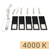 LED Unterbauleuchte Planar L, 5er Set Aluminium schw. 5er Set Alu mit TOUCH, schwarz - 5x3W - inkl. 24 Vdc 15W - neutral 4000K