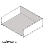 Boden + Rückwand schwarz, für Legrabox Sets Nennlänge (NL) 270 mm | Breite 300-400 mm