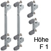 Frontbefestigungs-Set EXPANDO für Höhe F, Version 1 LBX Fronthalter-Set Exp., Höhe F (2xM + 2xC)