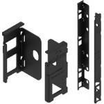 Rückwandhalter-Set Legrabox, Carbonschwarz 