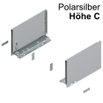 Legrabox Zarge C (177 mm) NL 270-650 mm, polarsilber 