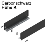 Legrabox Zarge K (128,5 mm), carbonschwarz 