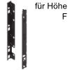 Rückwandhalter-Set Legrabox, Carbonschw. RW-Halter Holz - Höhe F - cabonschwarz