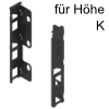 Rückwandhalter-Set Legrabox, Carbonschw. RW-Halter Holz - Höhe K - cabonschwarz