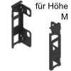 Rückwandhalter-Set Legrabox, Carbonschw. RW-Halter Holz - Höhe M - cabonschwarz