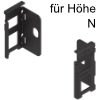 Rückwandhalter-Set Legrabox, Carbonschw. RW-Halter Holz - Höhe N - cabonschwarz