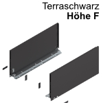 Legrabox Zarge F (241 mm) NL 400-650 mm, terraschwarz 