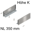 770K3502I Legrabox Zarge K (128,5 mm) NL 350 mm, inox LBX Zarge pure K - 350 mm, Edelstahl