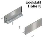 Legrabox Zarge K (128,5 mm) NL 350-550 mm, inox 