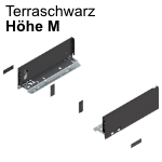 Legrabox Zarge M (90,3 mm) NL 270-650 mm, terraschwarz 