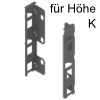 ZB7K000S Rückwandhalter-Set LBX, Oriongrau RW-Halter Holz - Höhe K - oriongrau