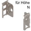 ZB7N000S Rückwandhalter-Set LBX, vernickelt RW-Halter Holz - Höhe N - vernickelt