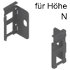 ZB7N000S Rückwandhalter-Set LBX, Oriongrau RW-Halter Holz - Höhe N - oriongrau