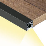 CADRO Lichtprofil Boden für 16 mm Platten 