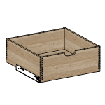 Holz-Innenlade Typ BIL, Höhe 212 mm inkl. Führung NL 550 | KB 600 außen/564 innen | Buche hell massiv