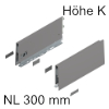 470K3002S K-Zarge Höhe 129 mm, indiumgr. Merivobox Zarge K - 300 mm, indiumgrau