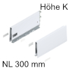 470K3002S Zarge Höhe 129 mm, weiß Merivobox Zarge K - 300 mm, seidenweiß