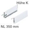 470K3502S Zarge Höhe 129 mm, weiß Merivobox Zarge K - 350 mm, seidenweiß