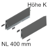 470K4002S K-Zarge Höhe 129 mm, oriongr. Merivobox Zarge K - 400 mm, oriongrau