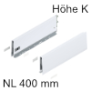 470K4002S Zarge Höhe 129 mm, weiß Merivobox Zarge K - 400 mm, seidenweiß