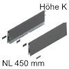 470K4502S K-Zarge Höhe 129 mm, oriongr. Merivobox Zarge K - 450 mm, oriongrau