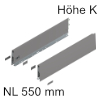 470K5502S K-Zarge Höhe 129 mm, indiumgr. Merivobox Zarge K - 550 mm, indiumgrau