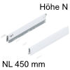 470N4502S Zarge Höhe 68,5 mm, weiß Merivobox Zarge N - 450 mm, seidenweiß