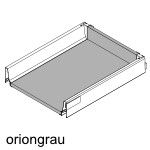 Boden mit Rückwand oriongrau, für Merivobox Bausatz Nennlänge (NL) 300 mm | Breite 500-600 mm