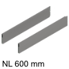 ZL4.600S.E MERIVOBOX BOXCAP H 100,8 x L 590 mm, indiumgr. Boxcap-Set indiumgrau, NL 600 mm