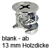 MINIFIX 15 Verbindergehäuse ab 13 mm Dicke Zinkdruckg. Gehäuse Minifix 15 / 13 mm Zi. blank