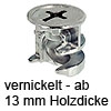 MINIFIX 15 Verbindergehäuse ab 13 mm Dicke vernickelt Gehäuse Minifix 15 / 13 mm Zi. vernickelt