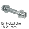 Verbindungsschrauben für 2-seitigen Anschlag, Holzstärke 18-21 mm Modular Verb.Schrauben für Doppelanschluss - Holzdicke 18-21 mm
