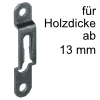 Möbel-Verbinder verdeckt, halbarretierend L 63 x B 11 mm Verbinder Modular schwer lösbar, ab 13 mm Dicke