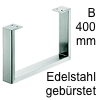 Möbel-Kufe Profil 60 x 20 mm, Edelstahl Möbelkufe B 400 x H 250 mm, Edelst. geb.
