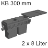 Mülleimer-Set hängend für Merivobox Schubkasten ninka eins2sechs KB 300 mm, 2-fach (2x8 L)